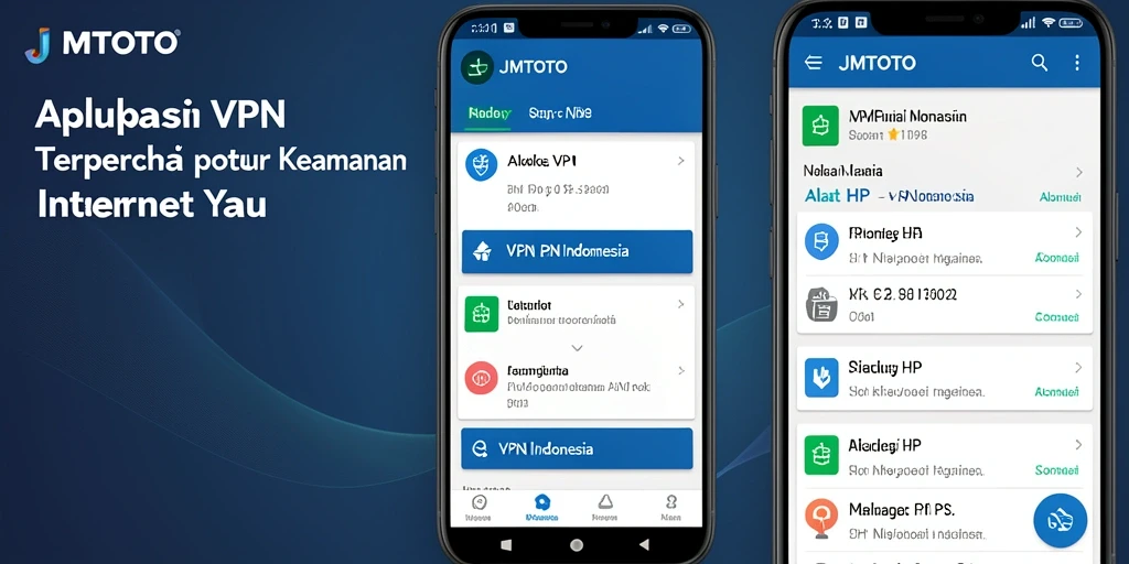 Antarmuka JMTOTO yang sederhana dan intuitif untuk penggunaan VPN.