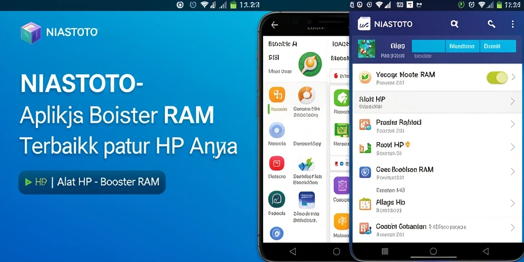Tampilan antarmuka NIASTOTO yang intuitif untuk Booster RAM.