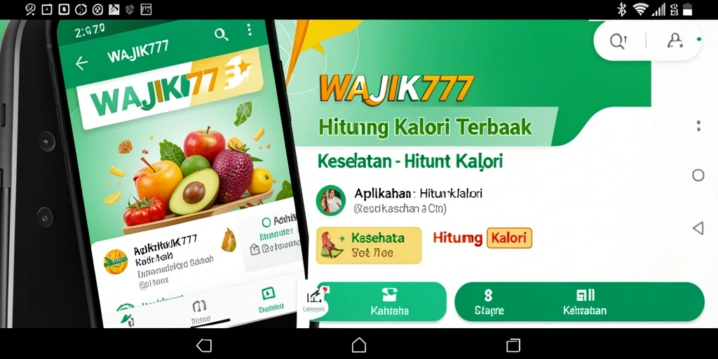 Tampilan antarmuka WAJIK777 yang memudahkan penggunaan untuk menghitung kalori.